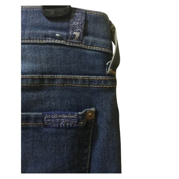 Seven for All Mankind 'The Ankle Skinny' Skinny Denim Jeans in a Dark Wash (28W) - Picture 10 of 10